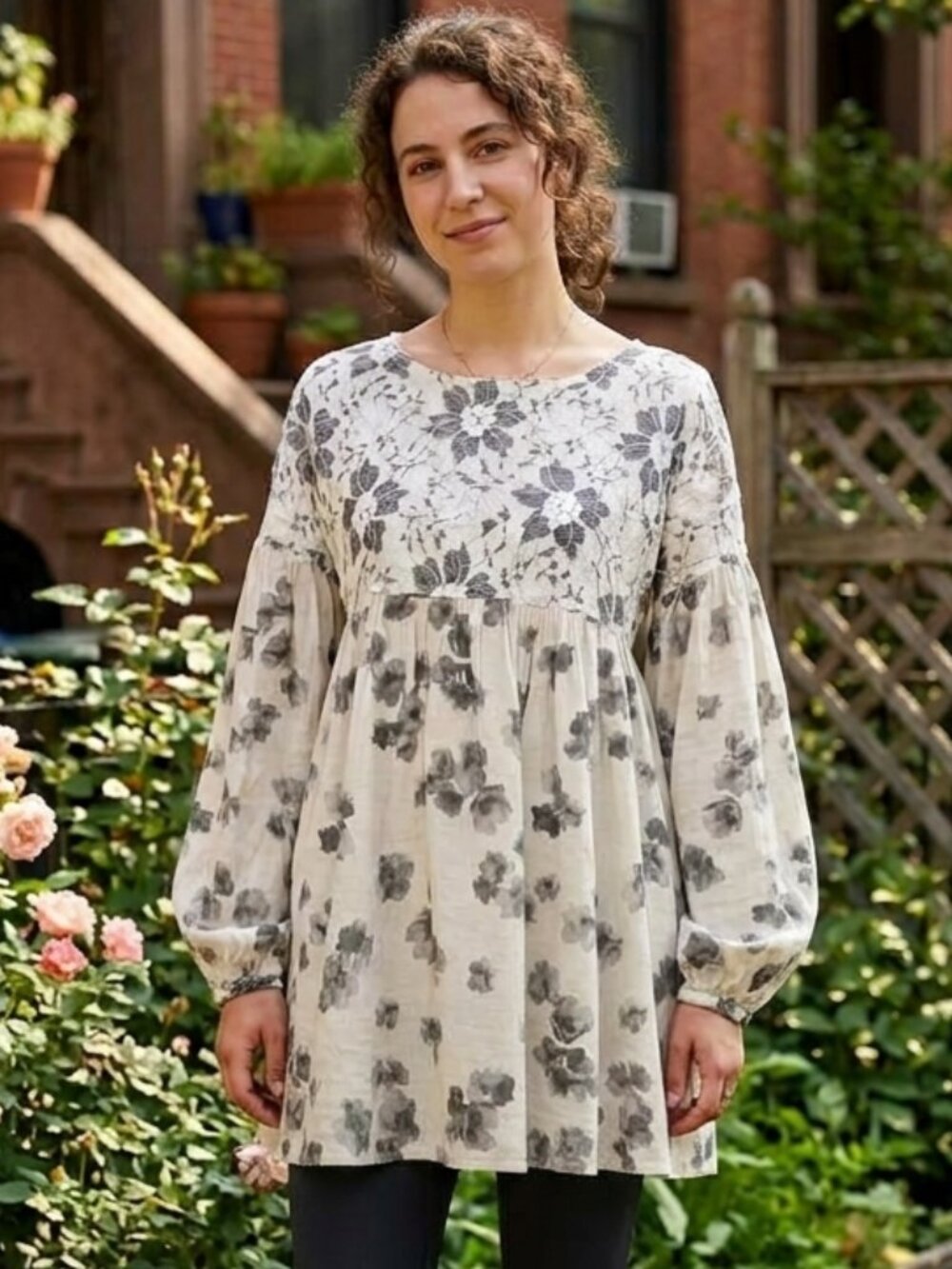 Sunday in Brooklyn Boho Peasant Blouse Anthropologie - Size Medium